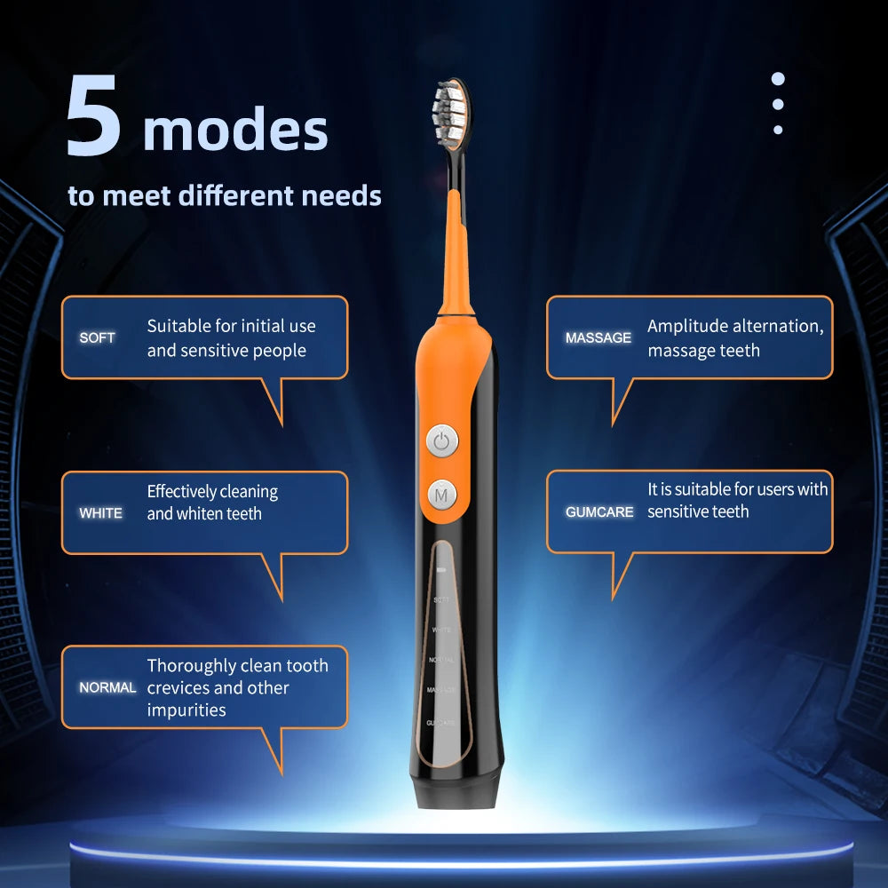 S9 Sonic Electric Toothbrush Cordless USB Rechargeable Whitening Toothbrush Waterproof Ultrasonic Automatic Tooth Brush