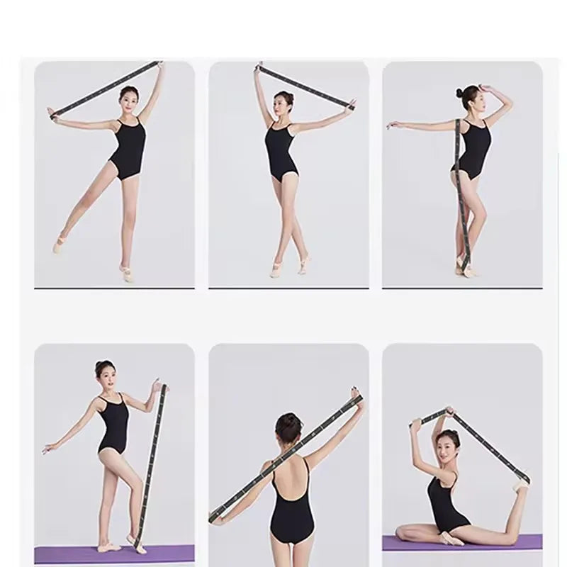 1Pc Stretching Strap with Loops - Non Elastic Stretch Band for Physical Therapy, Yoga Strap for Stretching Equipment, Stretch Bands for Exercise and Flexibility - Fascia, Hamstring & Leg Stretcher Belt