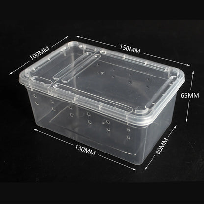 1Pc Insect Reptile Breeding Feeding Box Spider Terrariums Insect Rearing Hatching Containers Lizard Frog Small Animals Supplies