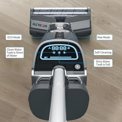  Cordless Electric Mop, Lightweight, 30 Minutes Long Running Time, Self Cleaning, Suitable for Wet Dry Vacuums, Hard Floors and Area Rug