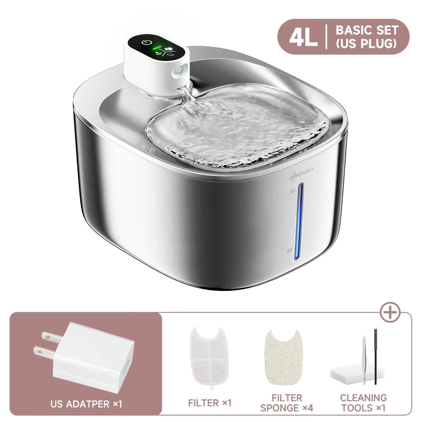 APETDOLA 4L Wireless Cat Water Fountain Auto Sensor Drinking Fountain for Cats Dog Drinker Pet Water Dispenser Accessories