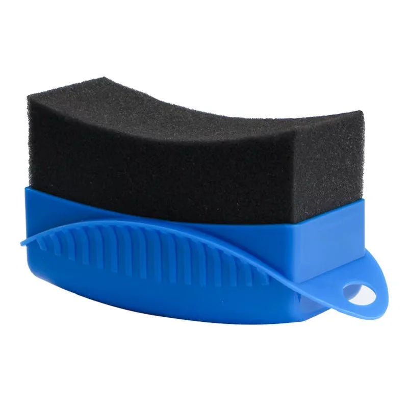 Precision Car Detailing Sponge Brush with ABS Handle and Soft Foam Tip for Tire Shine, Wax Application, and Wheel Polishing