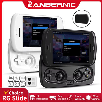 RG Slide Retro Handheld Game Console 4.7" LTPS In-Cell Android Video Gaming Player Supports AI Assistant 1080P-Port Out