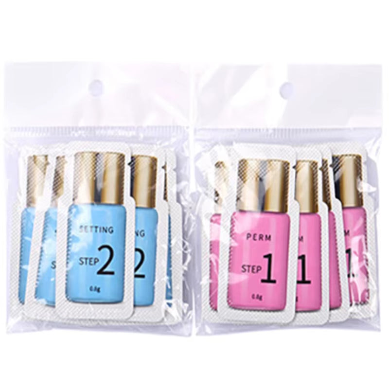 10 Pairs of Sachet Lash Lifting Lotion for 10-12 Minute Lash Perm and Fixation - Individual Makeup Tool Packages