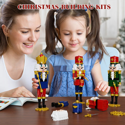 Christmas Nutcracker Building Block Set - 943 Piece Nutcracker King and Soldier Toy Gift for Children