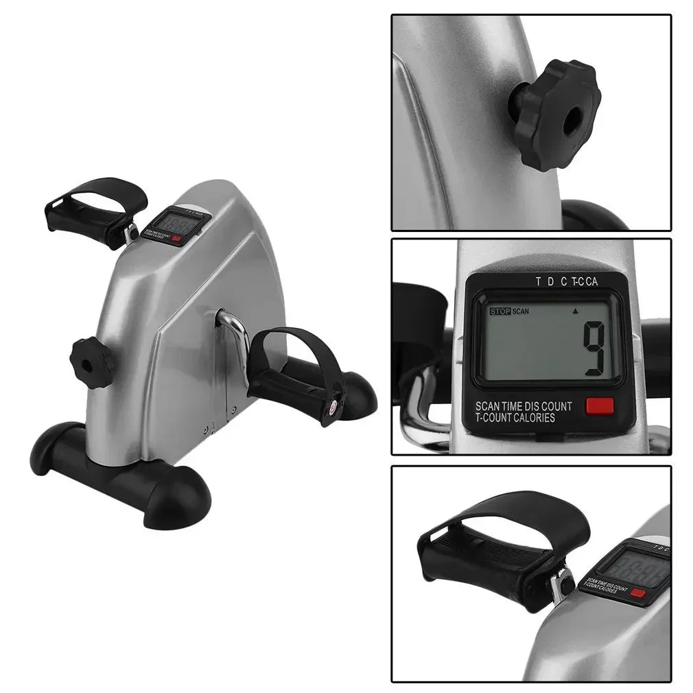Black Mini Exercise Bike, Himaly under Desk Bike Pedal Exerciser Portable Foot Cycle Arm & Leg Peddler Machine with LCD Screen Displays (Copy)