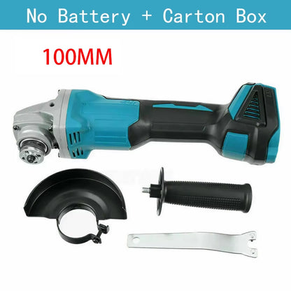 125MM Brushless Electric Angle Grinder with Variable Speed - M14 Cutting Tool for Woodworking Compatible with Makita 18V Battery