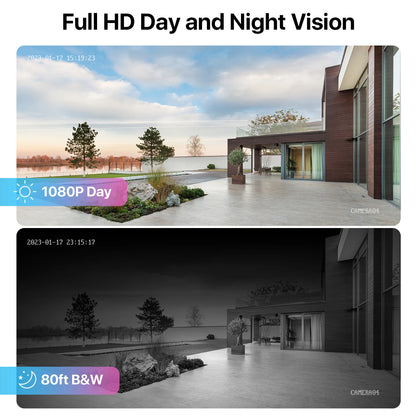 1080P 4 Pack HD TVI Security Cameras Outdoor Indoor Weatherproof Bullet Surveillance Camera for Analog CCTV DVR System