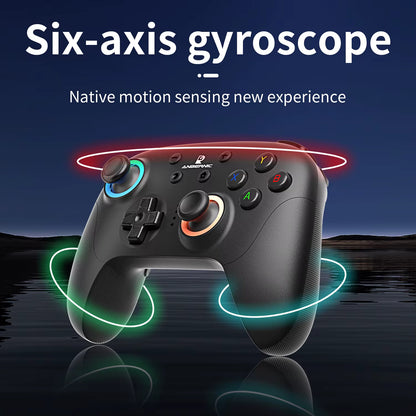 ANBERNIC RG P01 Gamepad Wireless Gaming Controller  Trigger Joystick Macro Key RGB Breathing Light for Switch PC Android IOS
