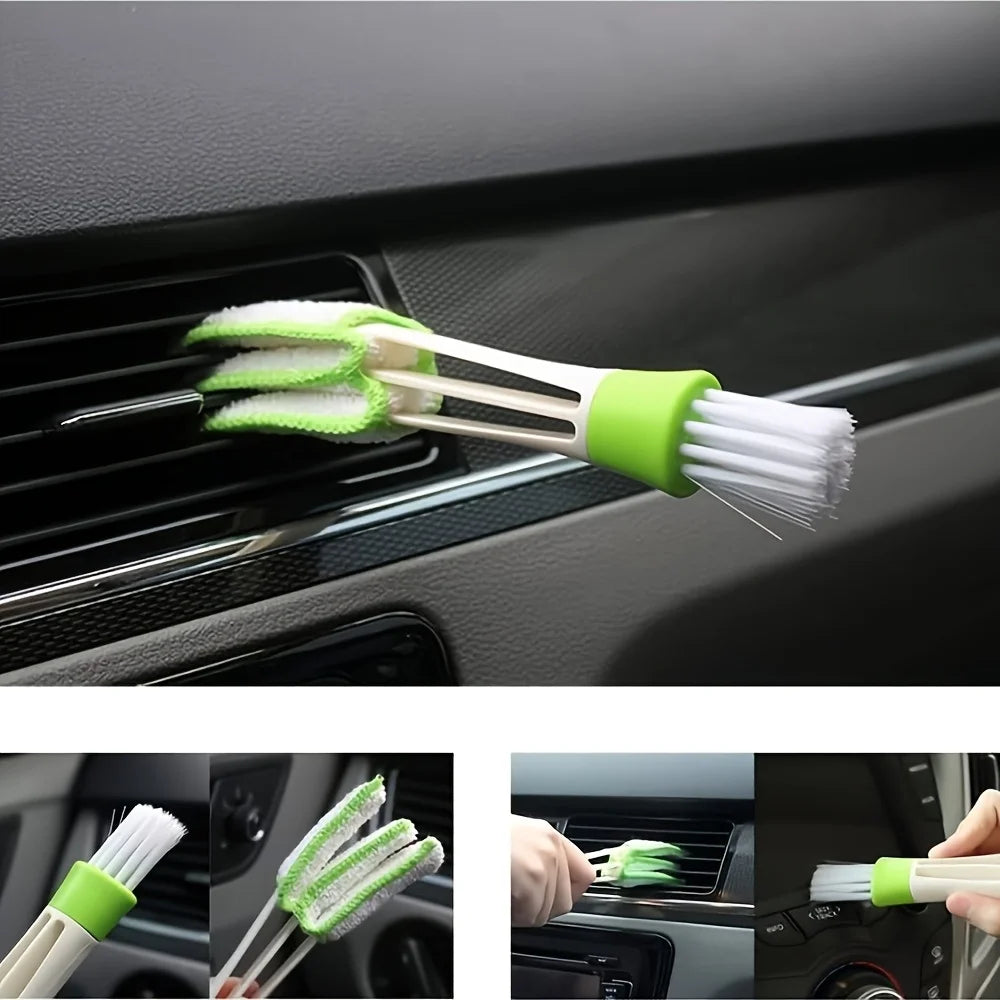 Car Detailing Tool Set: Scrubber Drill, Detailing Brushes, Air Conditioner Vent Cleaner, Towel, and Polisher