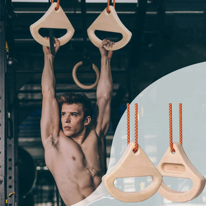 Portable Hangboard Rock Climbing, 2 Pack Triangular Wooden Climbing Fingerboard with 3 Multi-Depth Pockets, Finger Strength, Arm Workout & Pull-Up Training