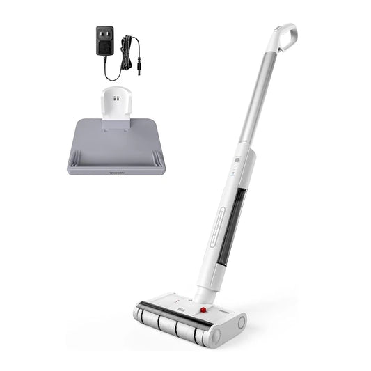 TENWORTH TCVM01 Electric and Wireless Floor Mop, Floor Cleaner with Two Water Tanks, Ultra Light Mop with Self Cleaning, 60 Minutes for Effortless Wiper Floor