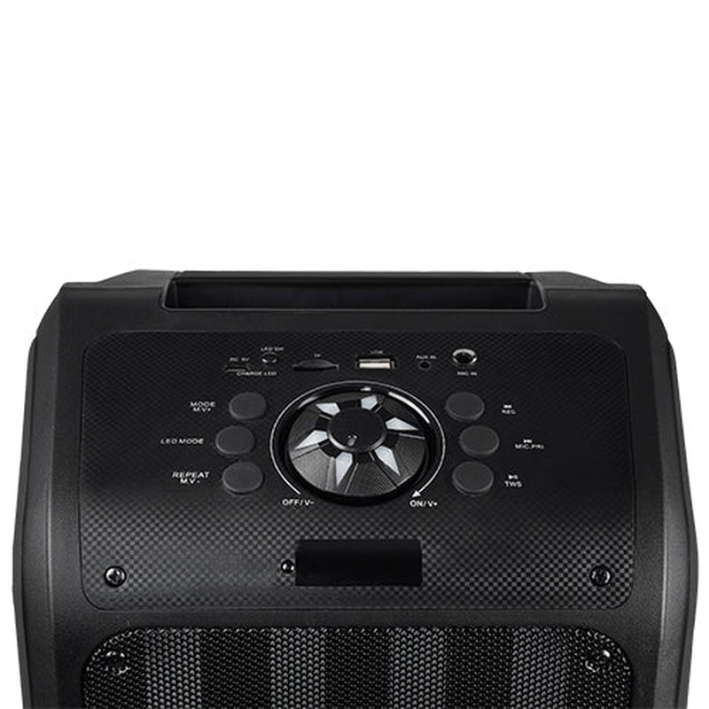 Supersonic 2 X 6.5" Sound Traveler Portable Backpack Speaker W TWS, LED Lights (IQ-8265BT)
