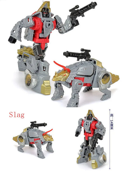 BPF 5IN1 Combination Transformation Toy G1 Dinosaur Dinoking Volcanicus Deformation Grimlock Swoop Sludge Slag Snarl Model Robot