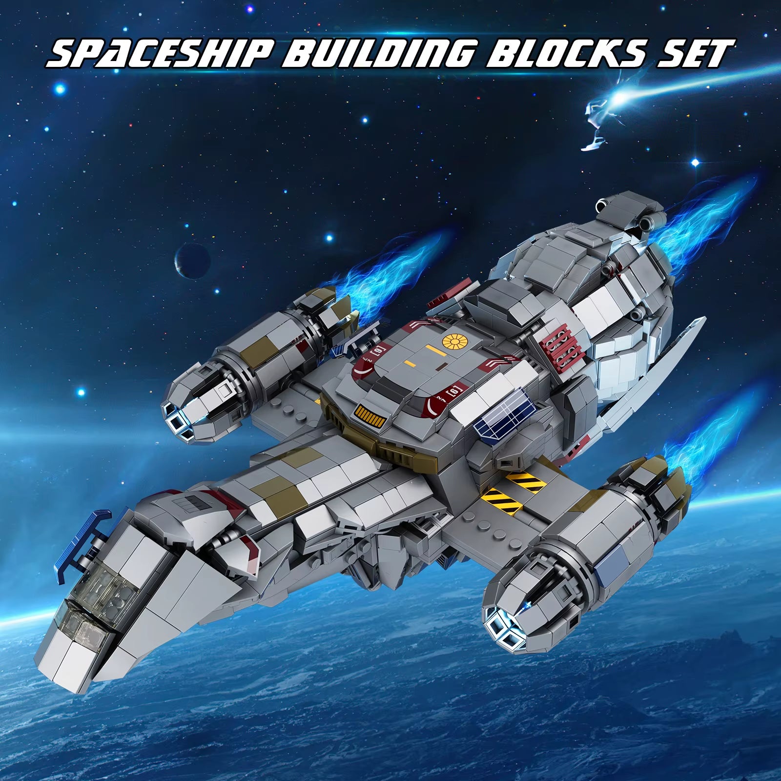 Spaceship Building Blocks Shuttle Firefly-Class Bricks Toys with Display Stand Space Fans Gifts(1345 Pieces)