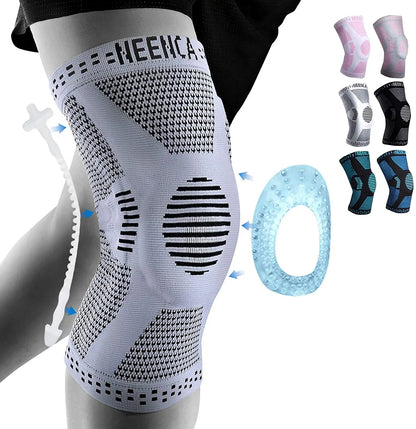Copper Knee Brace Knee Support with Patella Gel Pad &Side Stabilizers for Knee Pain Sport Arthritis ACL Joint Pain Relief