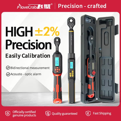 Digital Torque Wrench 1-340N.M 2% Accuracy Preset & Led/Buzzer Alerts for Bike Motorcycles Automotive Mechanical Tool