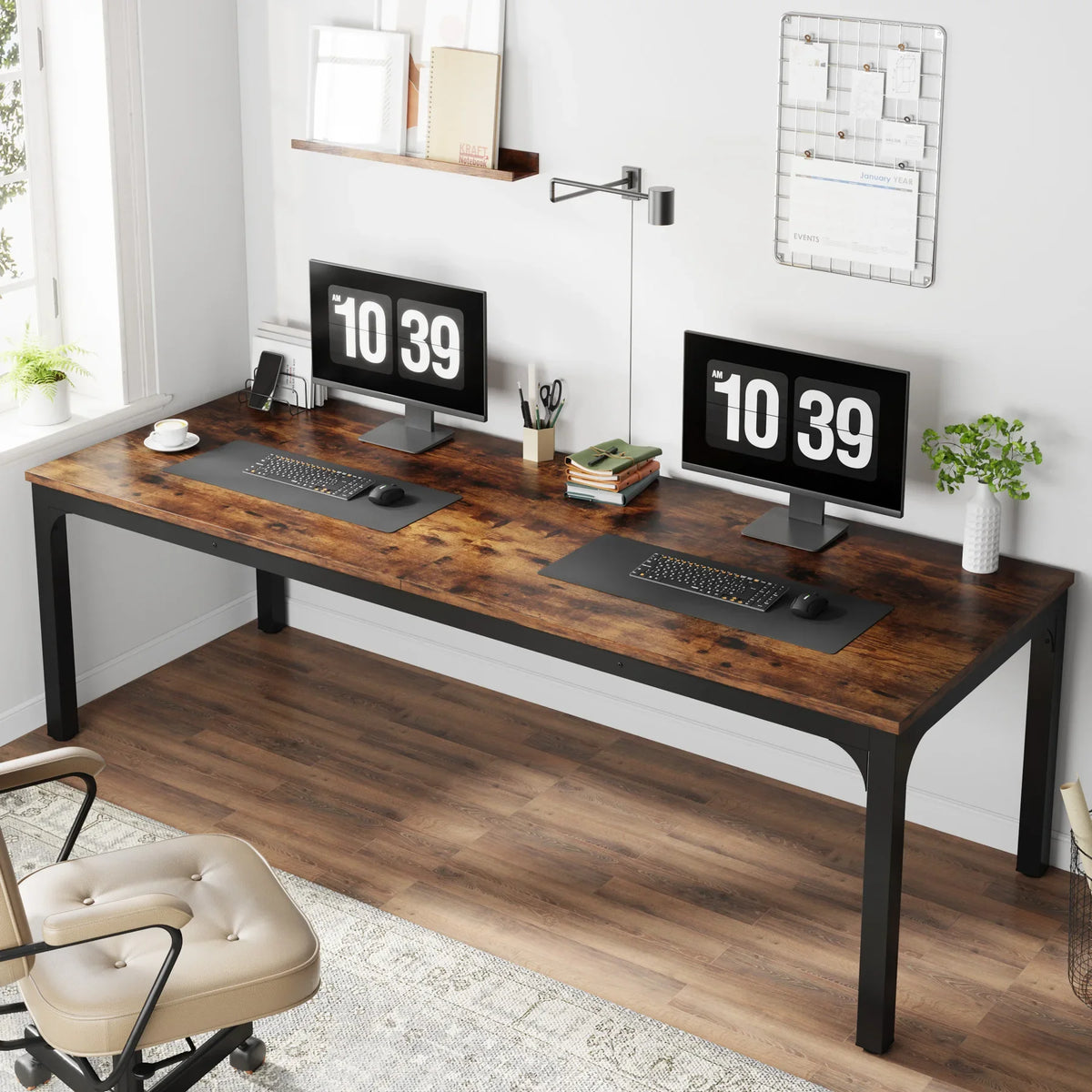 Tribesigns 78.7-Inch Extra Long Dual Workstation Desk for Home Office