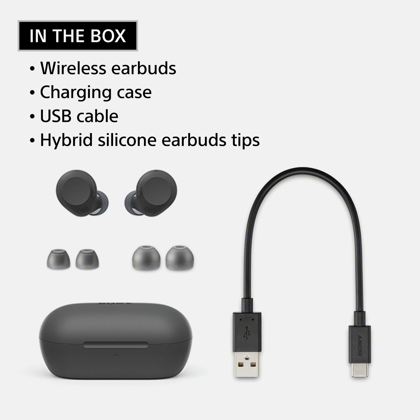 Sony WF-C710N Truly Wireless Noise Canceling Earbuds | Black