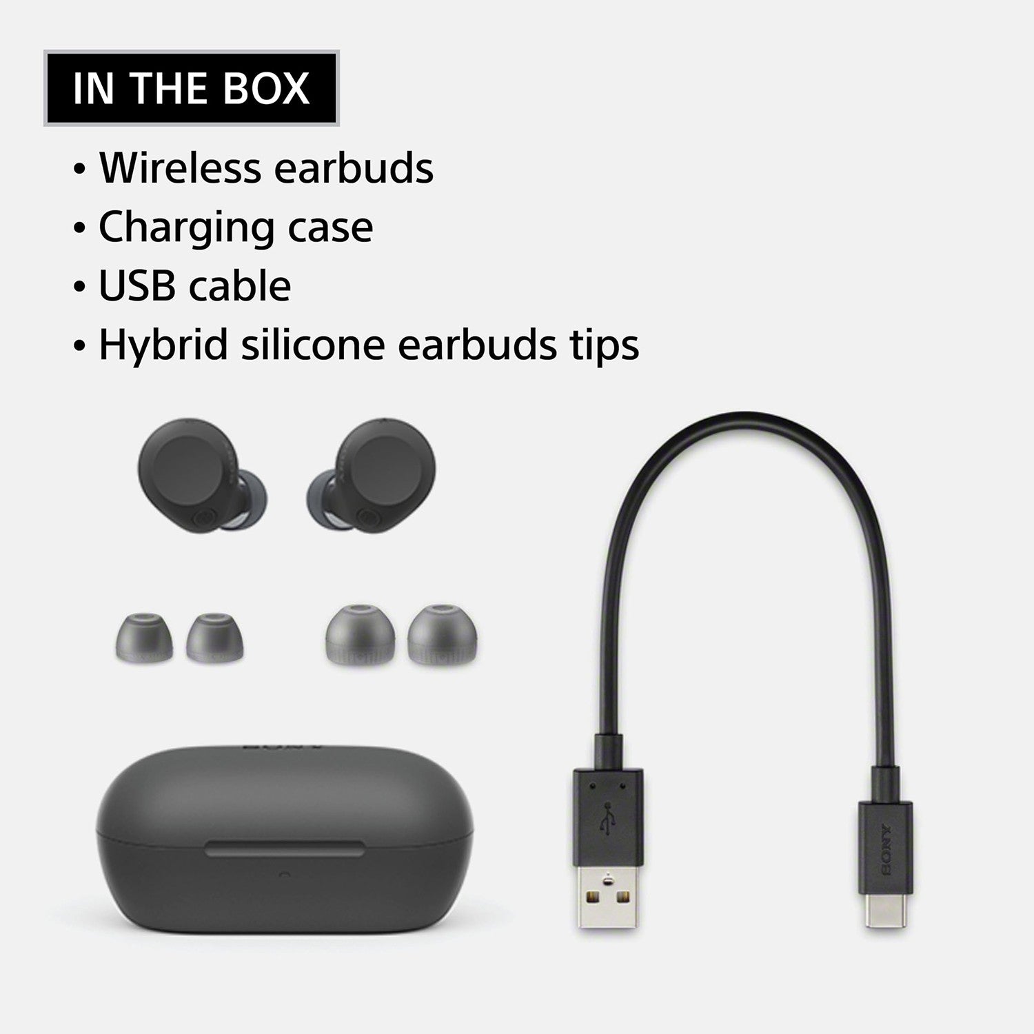 Sony WF-C710N Truly Wireless Noise Canceling Earbuds | Black