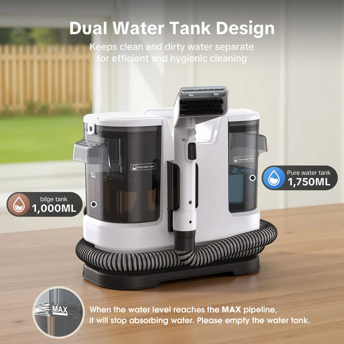 Lubluelu V8 Instant Heated Carpet Cleaner with 15Kpa Suction Power and Self-Cleaning Function for Effective Pet Stain Removal on Car, Couch, Rug, and Spot Cleaning