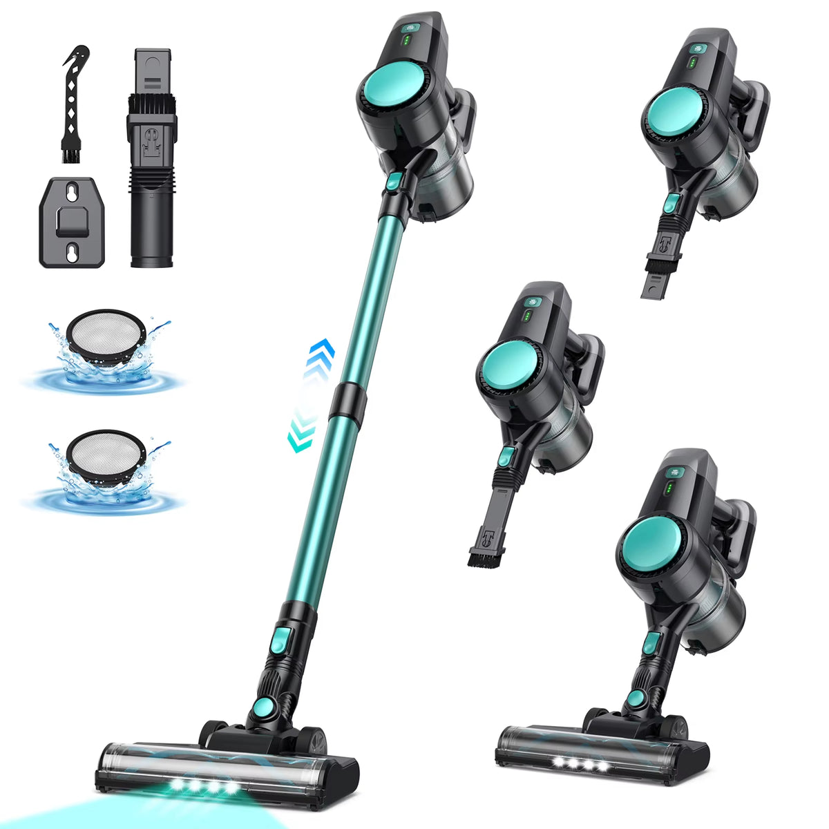 INSE N3T Cordless Vacuum Cleaner - 40Kpa Ultra Lightweight 6-in-1 Stick Vacuum with Up to 40 Minutes Runtime for Home and Pet Hair on Hard Floors