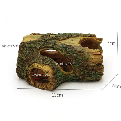 Fish Tank Reptile Box Landscaping Decoration Creative Resin Ornament Lizard Gecko Tree Root Hide Cave Amphibians Terrarium Decor