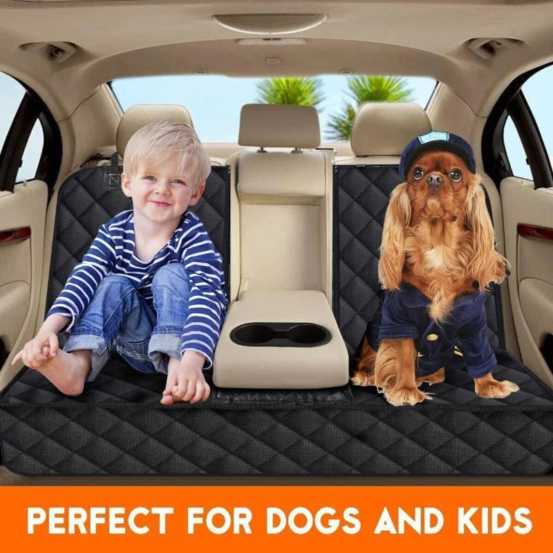 Universal Waterproof Car Seat Cover for Pets - Non-Slip Back Seat Protector with Adjustable Dog Seat Belts