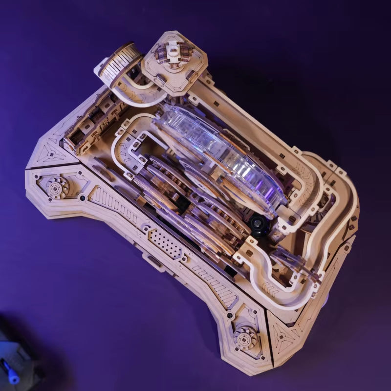 Robotime Rokr 3D Wooden Pinball Model Kit - Gear Ball Challenge DIY Table Game for Men and Women