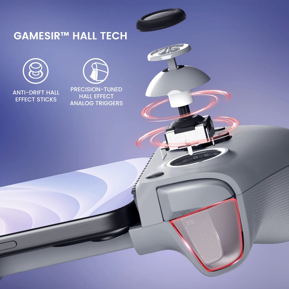 Gamesir G8 Galileo Cellphone Gamepad Game Controller with Hall Effect Joystick for Iphone 15 Android Mobile Phone Cloud Gaming