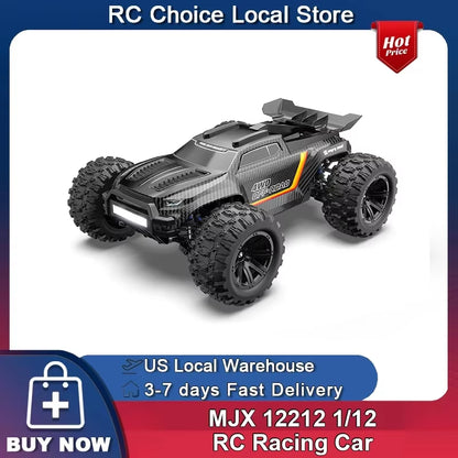 MJX Hyper Go 12212 1/12 Scale Brushless 4WD Off-Road Monster Truck - High-Speed Remote Control Car (58KM/H) - Ideal Gift for Enthusiasts