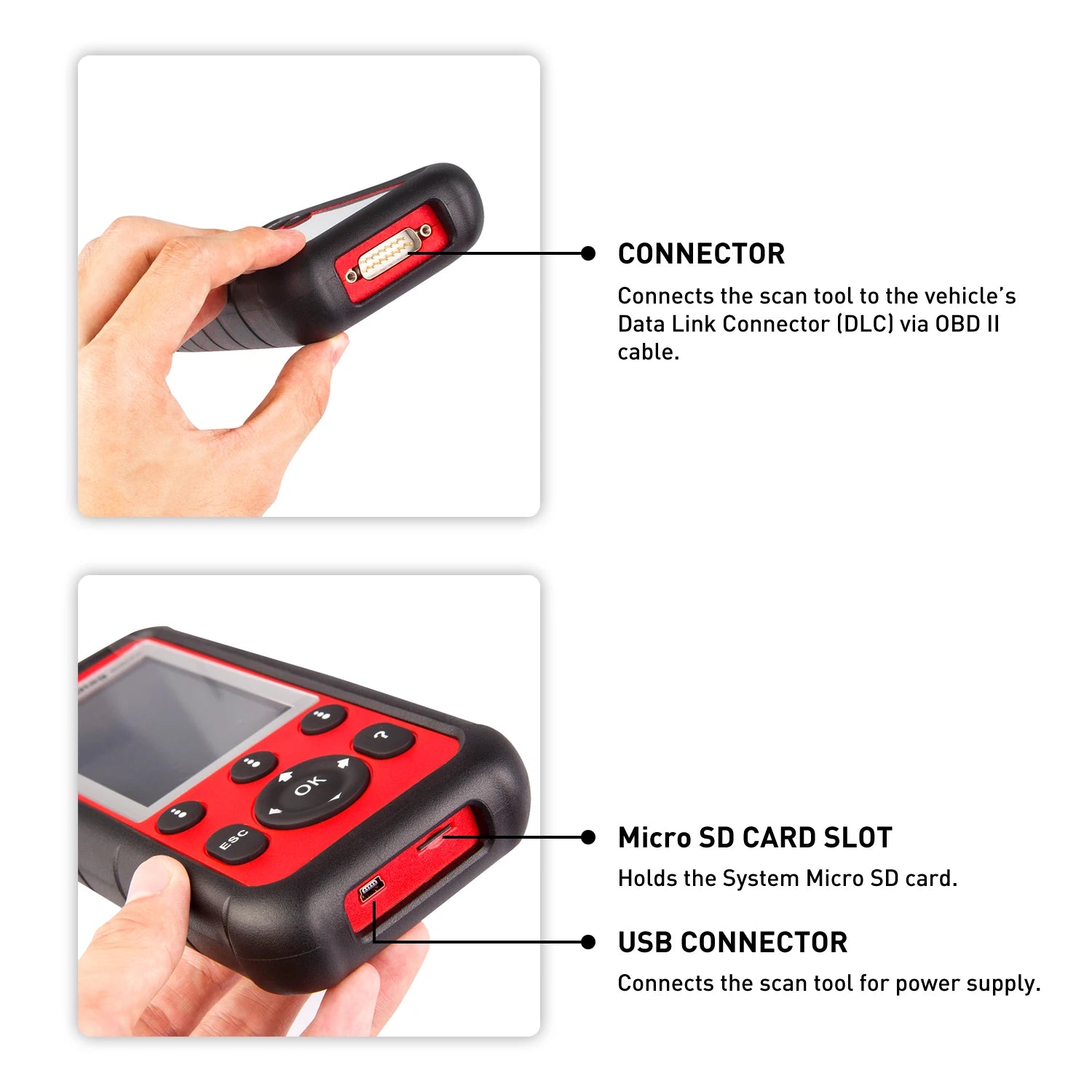 Autel Maxidiag Md808Pro OBD2 Car Diagnostic Scanner Automotive Code Reader OBDII Full System Diagnosis 7 Services