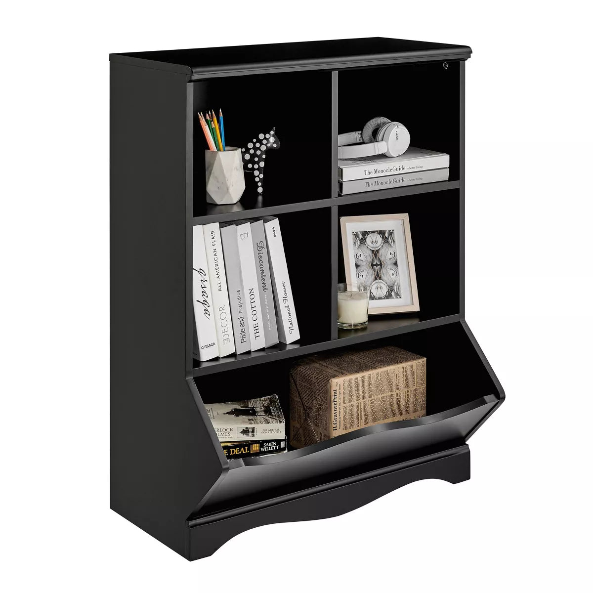 Five-Cubby Open Storage Unit