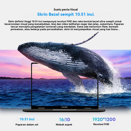 CHUWI Minibook X 2 in 1 Laptop Intel N150(Up to 3.6Ghz) 512GB ROM 16GB LPDDR5 10.51" 1200X1920 FHD IPS Windows 11 Notebook