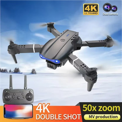 New E99Pro RC Drone 4K Professinal with 1080P Wide Angle HD Camera Foldable Helicopter WIFI FPV Height Hold Gift Toy