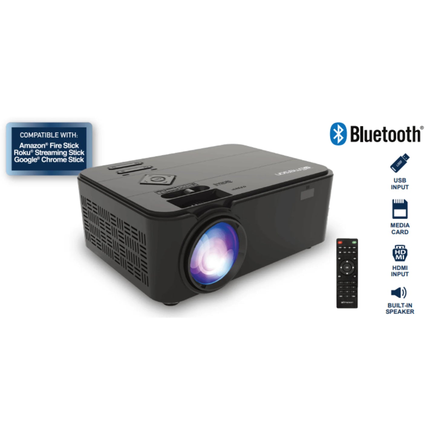 Emerson 150" Home Theater LCD Projector with 720P and Built-In Speaker