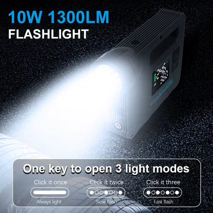 5 in 1 Car Jump Starter with Air Compressor Portable Flashlight Starting Device Power Bank Battery Automotive Booster Start