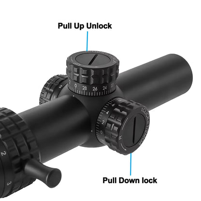 1-5X24 Tactical Optical Scope with Red and Green Illuminated Reticle for Hunting