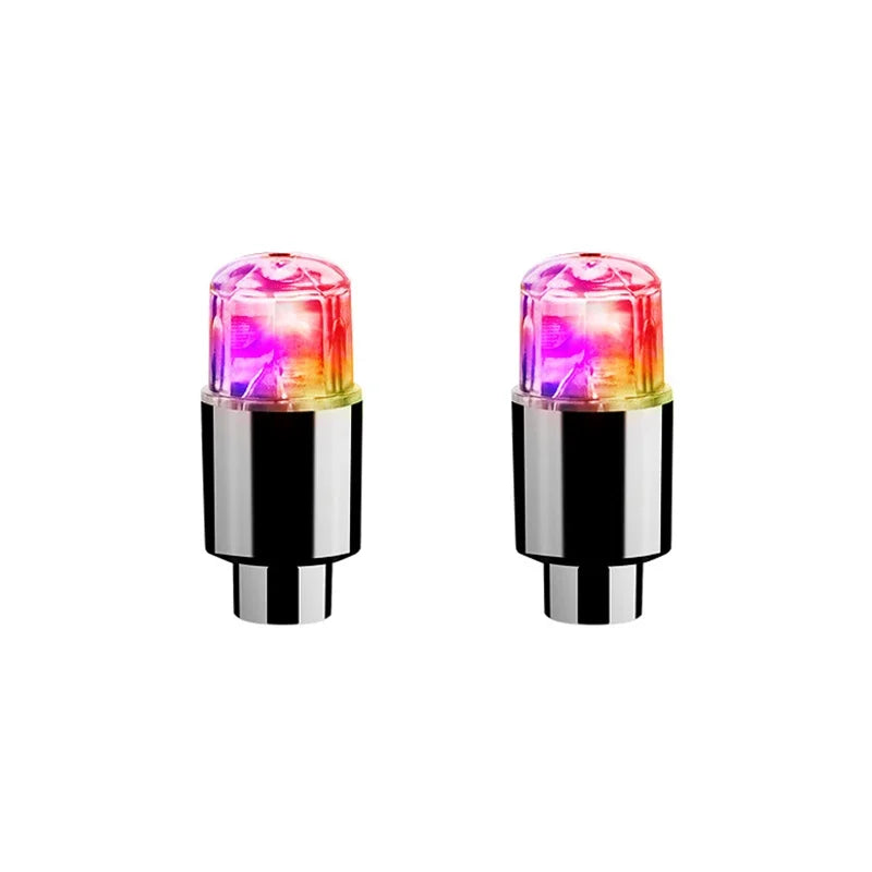 Durable Tire Valve Cap Lights - 2/4/8 Pack for Cars, Motorcycles, and Bicycles