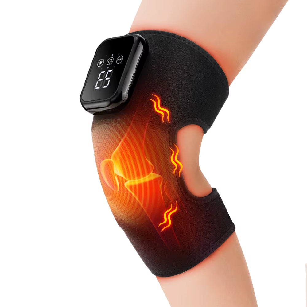 Electric Shoulder /Knee Massager Heating Pad Vibration Massage Support Belt Shoulder /Knee Thermal Brace