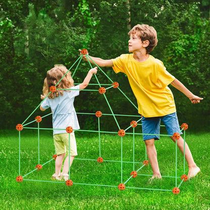 Tent Fort Building Kit for Kids Glow in the Dark STEM Construction Toy 85P