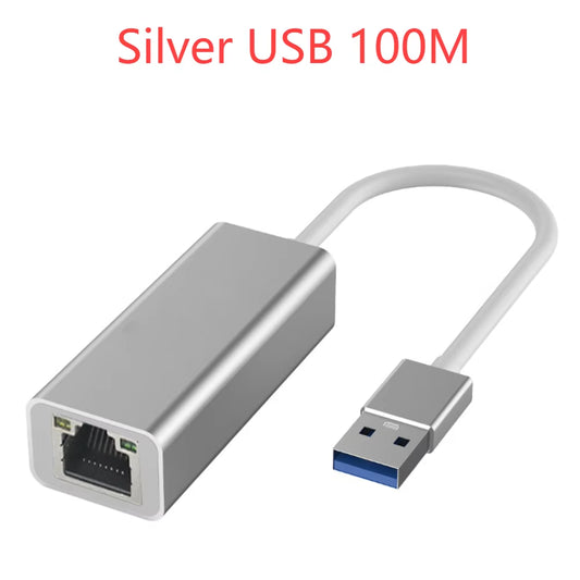 Type C USB Ethernet Adapter 1000/100Mbps USB to RJ45 Lan for Xiaomi Mi Box Nintendo Switch Network Card Laptop PC Windows