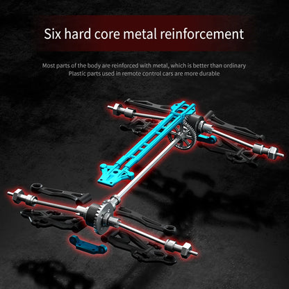 Wltoys 16101 Pro 1:16 Scale 75KM/H 4WD Remote Control Car with LED Lights - High-Speed Drift Monster Truck for Children