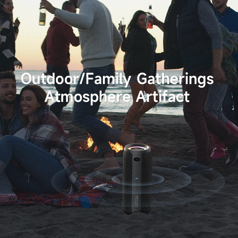 -S51Pro High-Power Bluetooth Speaker 40W 3D Stereo Bass Bluetooth Speaker Portable IPX5 Waterproof Suitable TWS Boom Box