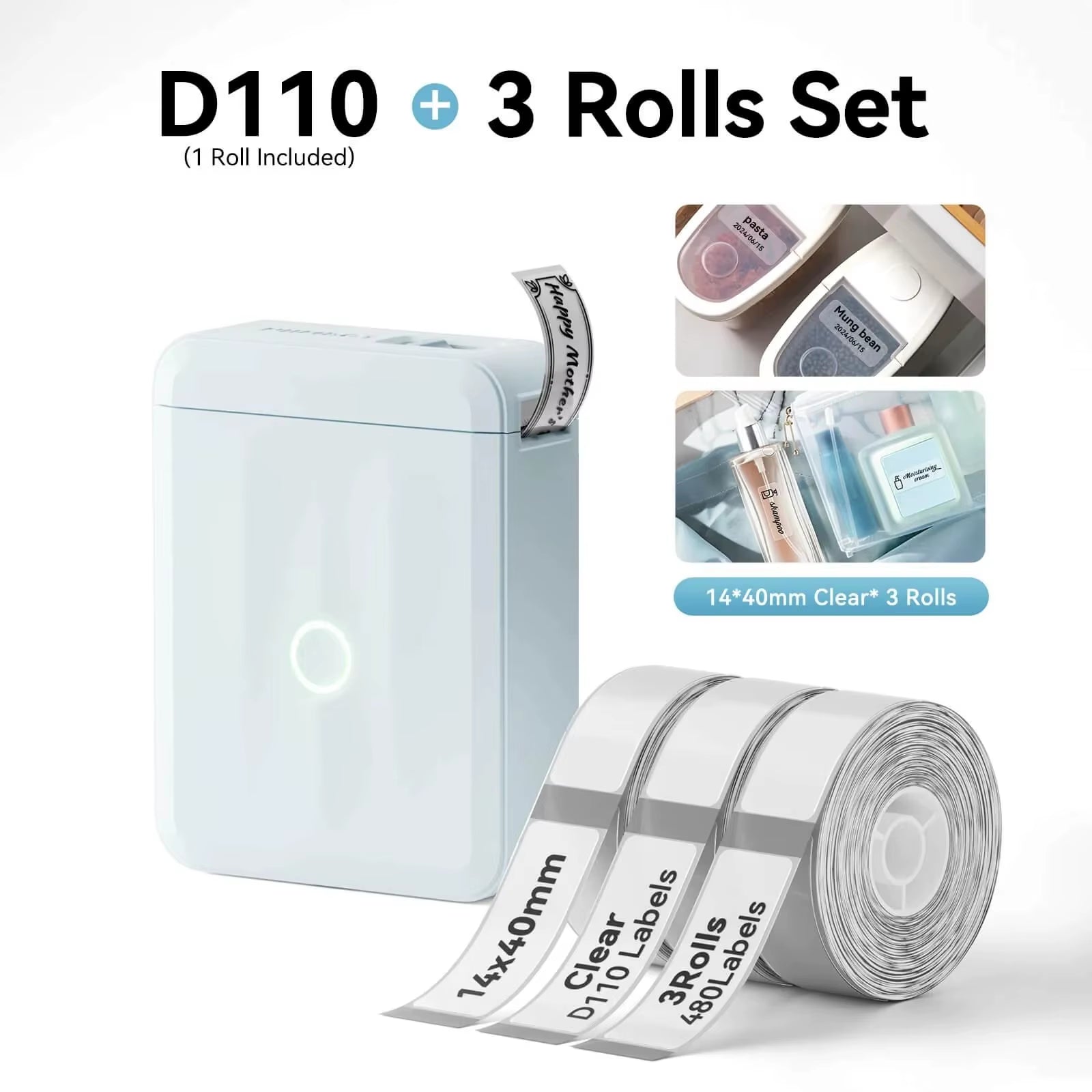 Niimbot D110 Mini Label Printer Pocket Thermal Wireless Adhesive Sticker DIY Name Tag Maker for School Home Office