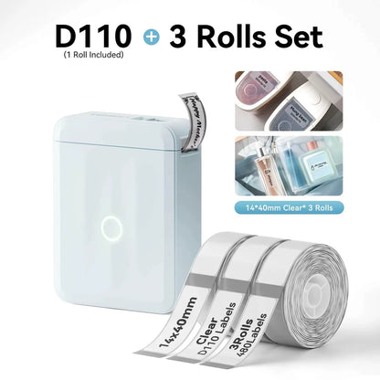 Niimbot D110 Mini Label Printer Pocket Thermal Wireless Adhesive Sticker DIY Name Tag Maker for School Home Office