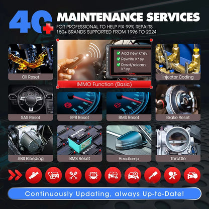 Autel Maxipro MP900-TS OBD2 Code Reader Car Diagnostics Scanner TPMS Programming Tools CAN FD Doip Upgraded of MP808S TS MP900BT