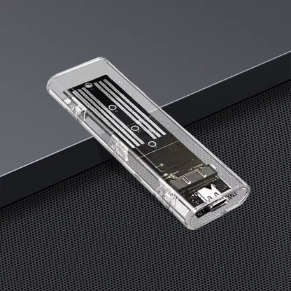 M.2 NGFF SATA Type C USB 3.1 Hard Disk Box 10Gbps Transparent External SSD Case External SSD Adapter for 2230/2242/2260/2280