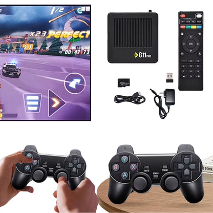 G11 Pro Retro Game Box Built in 10000+ Retro Games Plug and Play 4K Hdmi-Compatible Output with 2.4G Wireless Dual Controllers