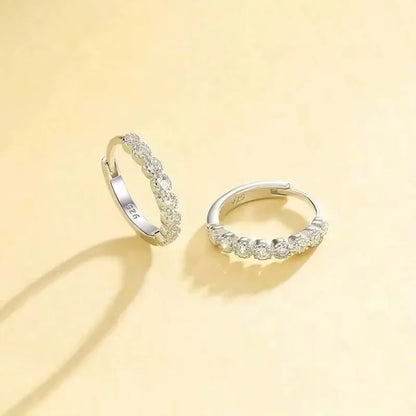 Elegant Compact Zircon Earrings - Versatile Tiny Jewelry for Casual and Formal Attire